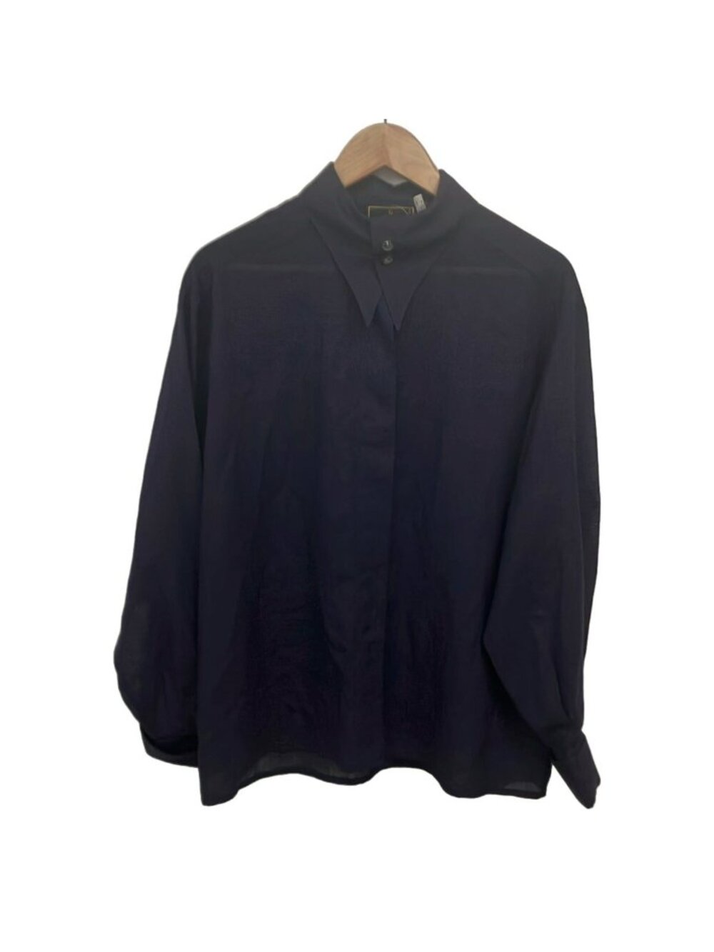 Fendi Long Sleeve Shirt Blouse Dark Navy